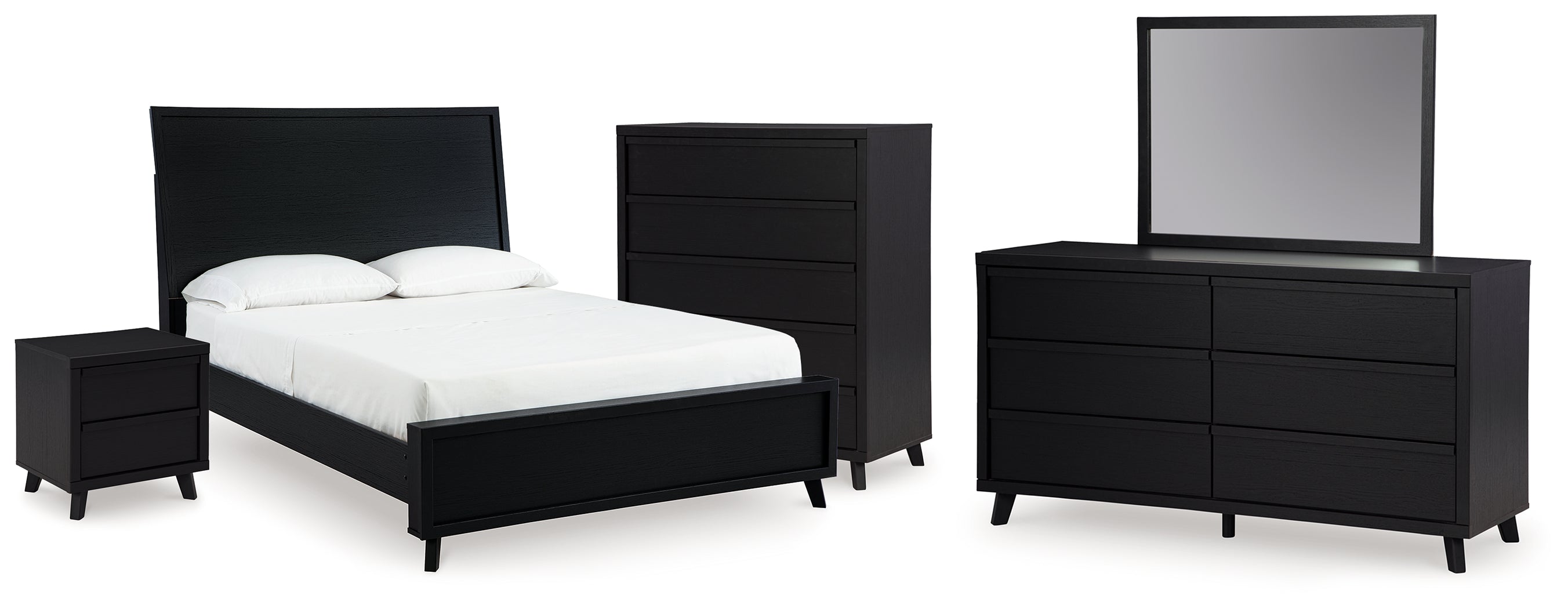 Best Deals Furniture - Ashley Furniture - Danziar Queen Bed, Dresser, Mirror, Chest and Nightstand - Queen Bed, Dresser, Mirror, Chest and Nightstand - B1013B30