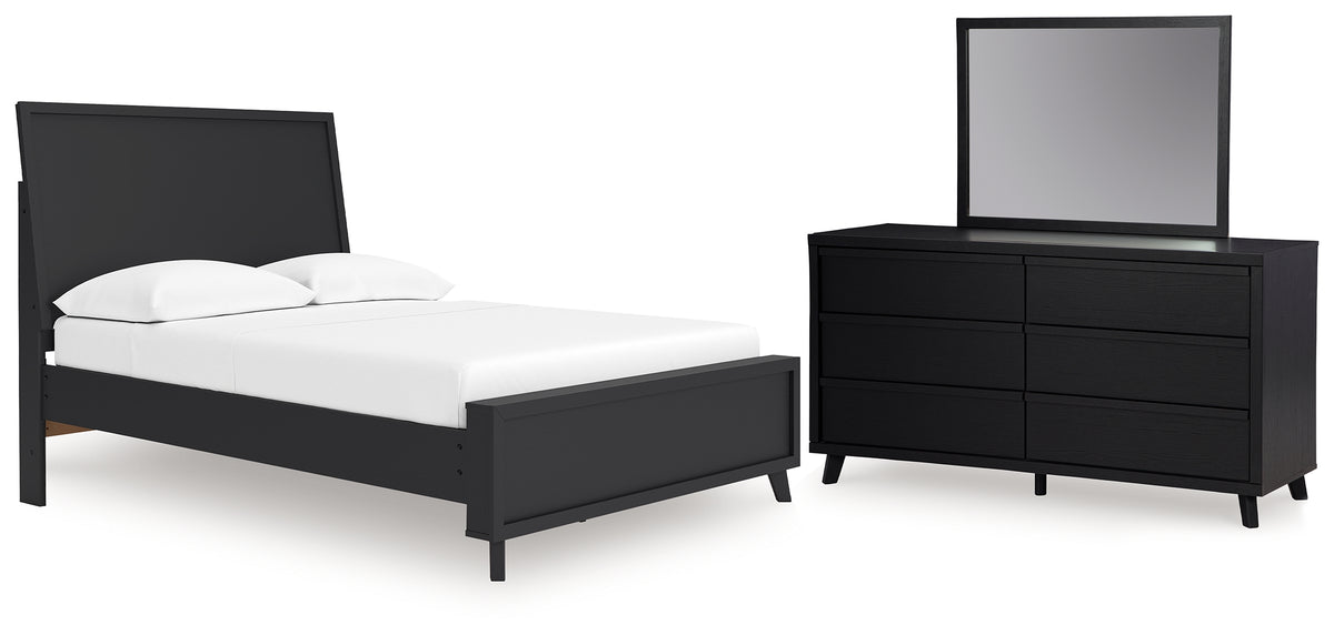 Best Deals Furniture - Ashley Furniture - Danziar Full Panel Platform Bed, Dresser and Mirror - Full Panel Platform Bed, Dresser and Mirror - B1013B22