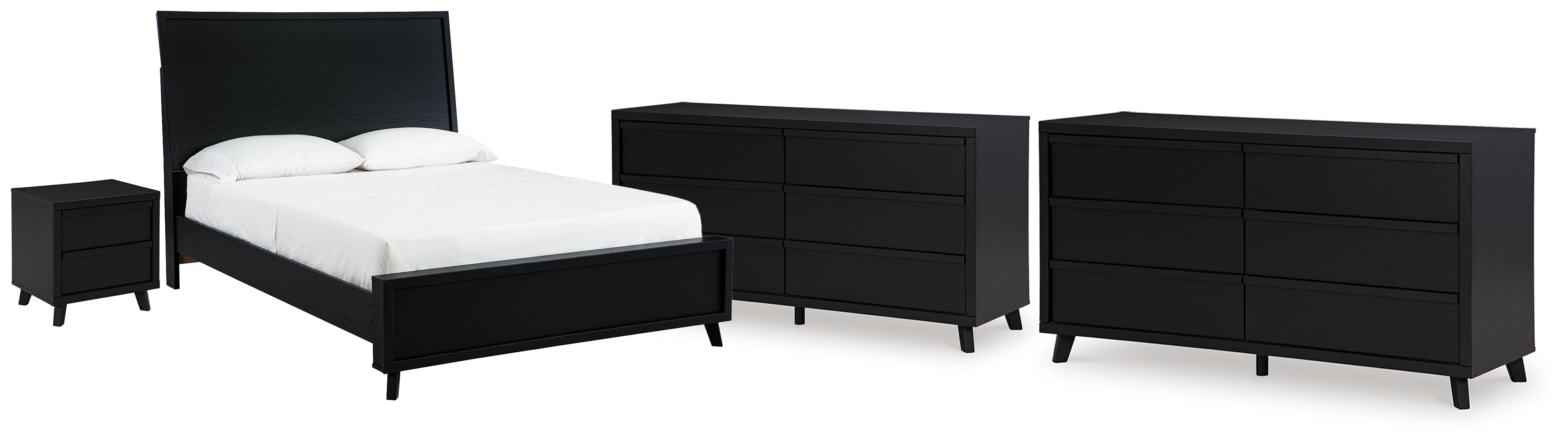 Best Deals Furniture - Ashley Furniture - Danziar Queen Panel Bed, 2 Dressers and Nightstand - Queen Panel Bed, 2 Dressers and Nightstand - B1013B31