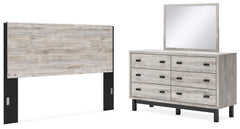 Best Deals Furniture - Ashley Furniture - Vessalli King Panel Headboard, Dresser and Mirror - King Panel Headboard, Dresser and Mirror / Gray - B1036B11