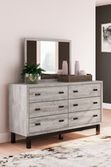 Best Deals Furniture - Ashley Furniture - Vessalli Dresser and Mirror - Dresser and Mirror / Gray - B1036B1