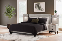 Best Deals Furniture - Ashley Furniture - Vessalli King Panel Bed with Extensions - King Panel Bed with Extensions / Gray - B1036B8