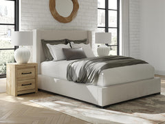 Best Deals Furniture - Ashley Furniture - Brozmont Queen Upholstered Storage Bed - Queen Upholstered Storage Bed - B1045B12