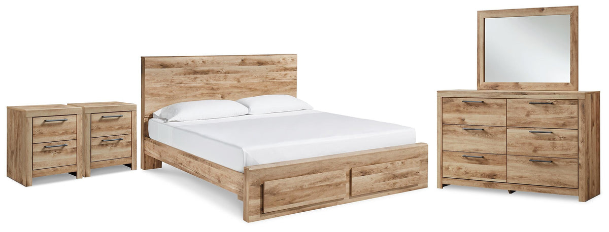 Best Deals Furniture - Ashley Furniture - Hyanna King Panel Storage Bed, Dresser, Mirror and 2 Nightstands - King Panel Storage Bed, Dresser, Mirror and 2 Nightstands - B1050B72