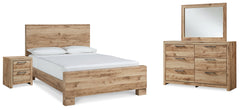 Best Deals Furniture - Ashley Furniture - Hyanna Queen Panel Bed, Dresser, Mirror, and Nightstand - Queen Panel Bed, Dresser, Mirror, and Nightstand - B1050B35