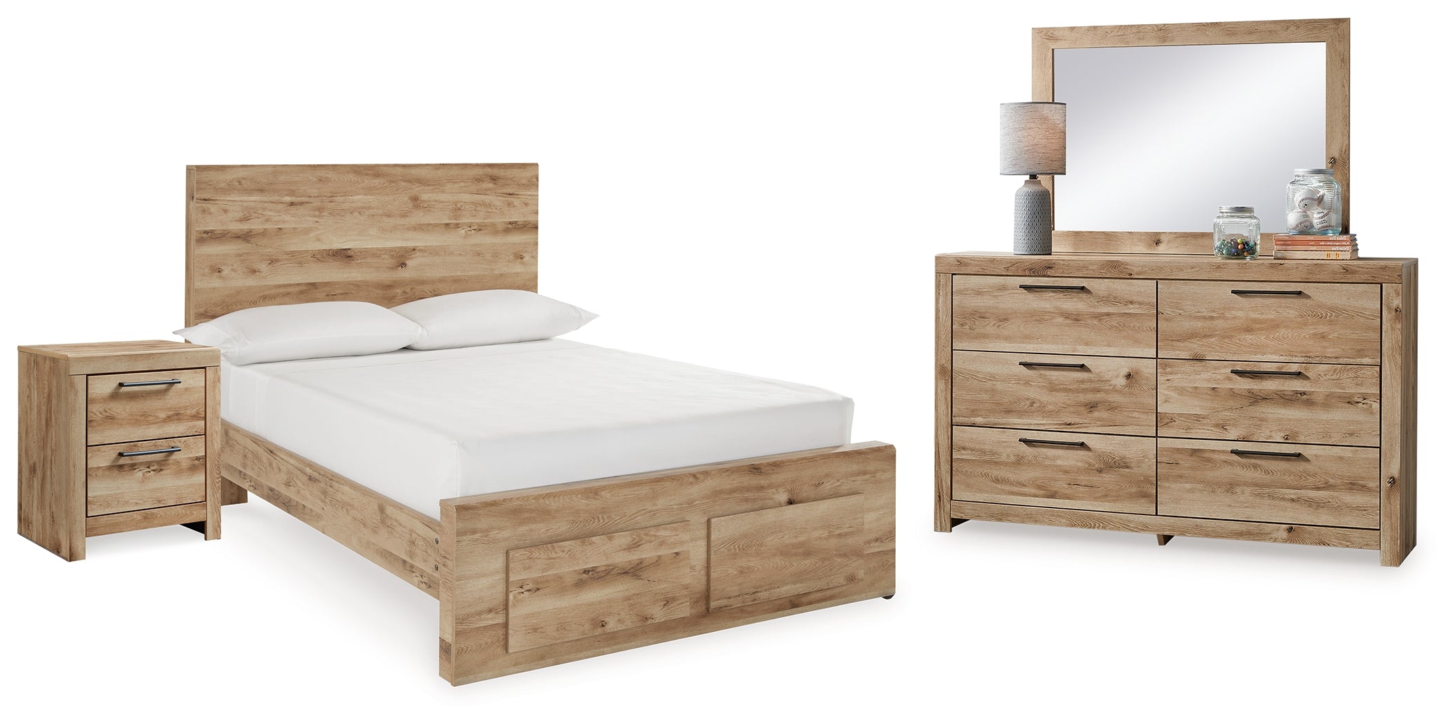 Best Deals Furniture - Ashley Furniture - Hyanna Full Storage Panel Bed, Dresser, Mirror and Nightstand - Full Storage Panel Bed, Dresser, Mirror and Nightstand - B1050B68