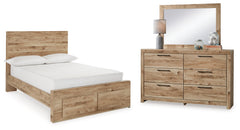 Best Deals Furniture - Ashley Furniture - Hyanna Full Panel Storage Bed, Dresser and Mirror - Full Panel Storage Bed, Dresser and Mirror - B1050B39
