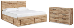 Best Deals Furniture - Ashley Furniture - Hyanna King Panel Storage Bed and Dresser - King Panel Storage Bed and Dresser - B1050B67