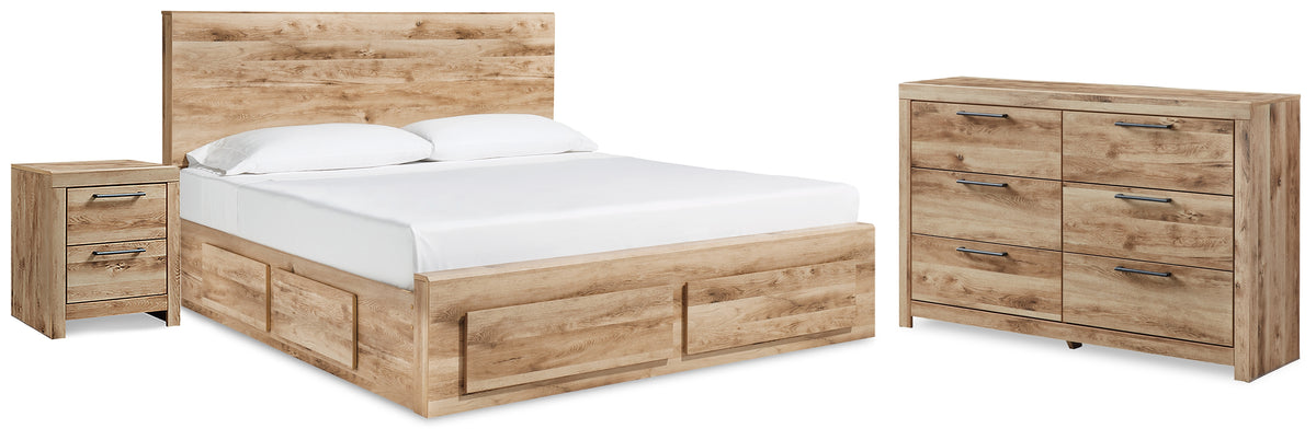 Best Deals Furniture - Ashley Furniture - Hyanna Queen Storage Bed, Dresser and Nightstand - Queen Storage Bed, Dresser and Nightstand - B1050B49