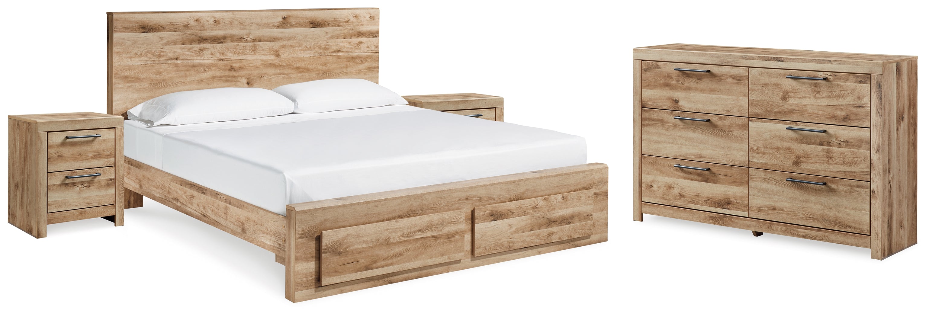 Best Deals Furniture - Ashley Furniture - Hyanna King Panel Storage Bed, Dresser and 2 Nightstands - King Panel Storage Bed, Dresser and 2 Nightstands - B1050B40