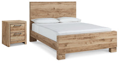 Best Deals Furniture - Ashley Furniture - Hyanna Queen Panel Bed and Nightstand - Queen Panel Bed and Nightstand - B1050B73