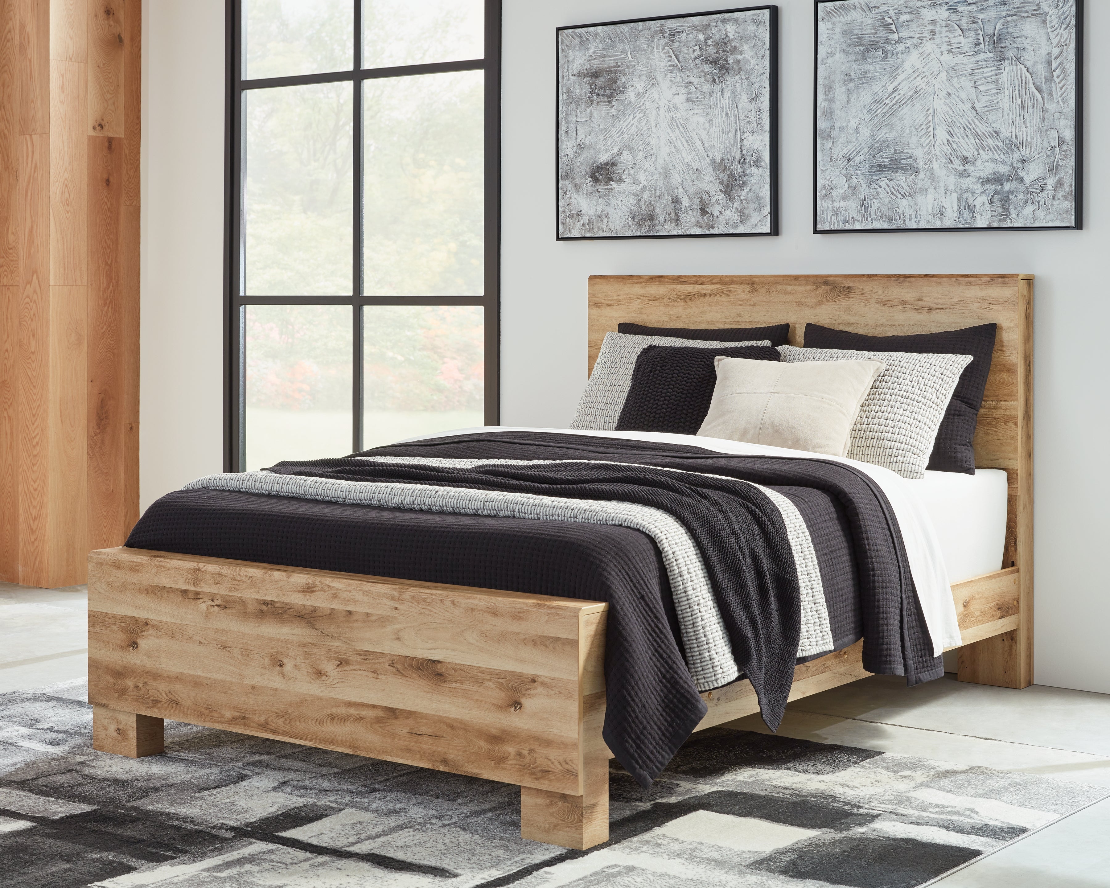 Best Deals Furniture - Ashley Furniture - Hyanna King Panel Bed - King Panel Bed / Tan Brown - B1050B10