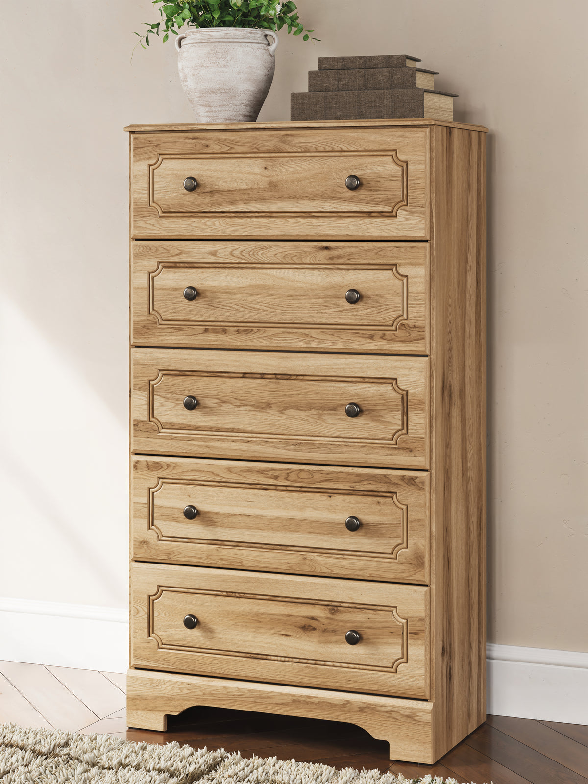 Best Deals Furniture - Ashley Furniture - Aleaport Chest of Drawers - Five Drawer Chest / Warm Brown - PCB1075-46