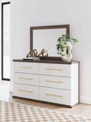 Best Deals Furniture - Ashley Furniture - Kendanport Dresser and Mirror - Dresser and Mirror / Brown - PCB1108B1