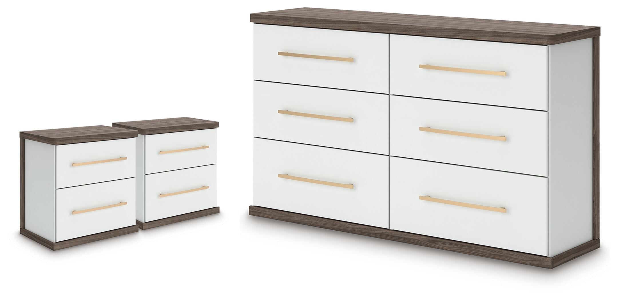 Best Deals Furniture - Ashley Furniture - Kendanport Dresser and 2 Nightstands - Dresser and 2 Nightstands - PCB1108B15