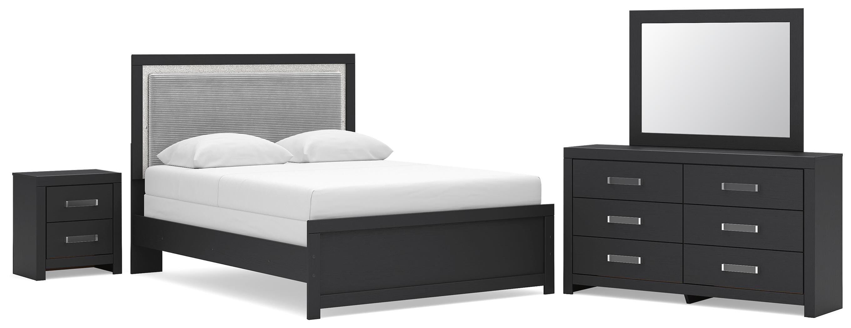 Best Deals Furniture - Ashley Furniture - Maeling Queen Panel Bed, Dresser, Mirror and Nightstand - Queen Panel Bed, Dresser, Mirror and Nightstand - PCB1115B10