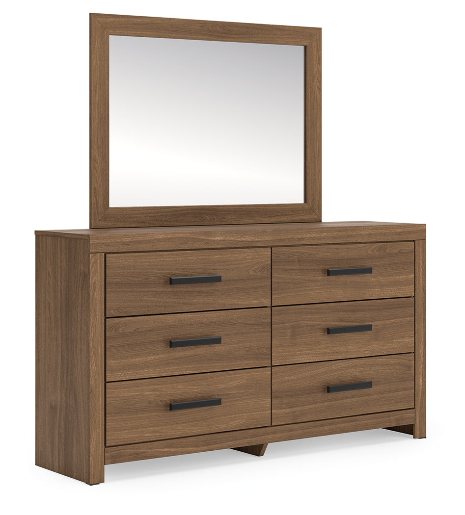 Best Deals Furniture - Ashley Furniture - Broachmyn Dresser and Mirror - Dresser and Mirror / Auburn - PCB1116B1