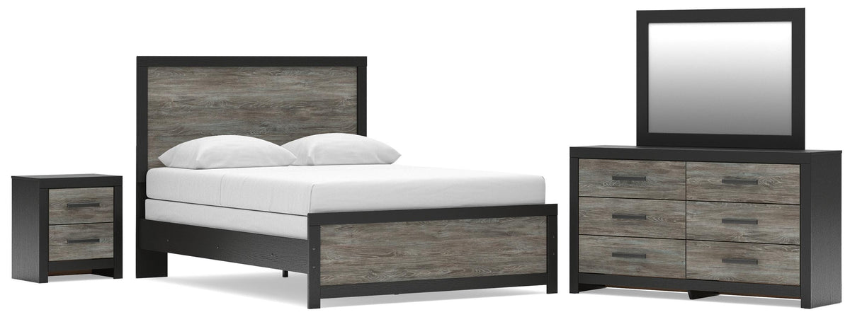 Best Deals Furniture - Ashley Furniture - Broachmyn Queen Panel Bed, Dresser, Mirror and Nightstand - Queen Panel Bed, Dresser, Mirror and Nightstand - PCB1118B27