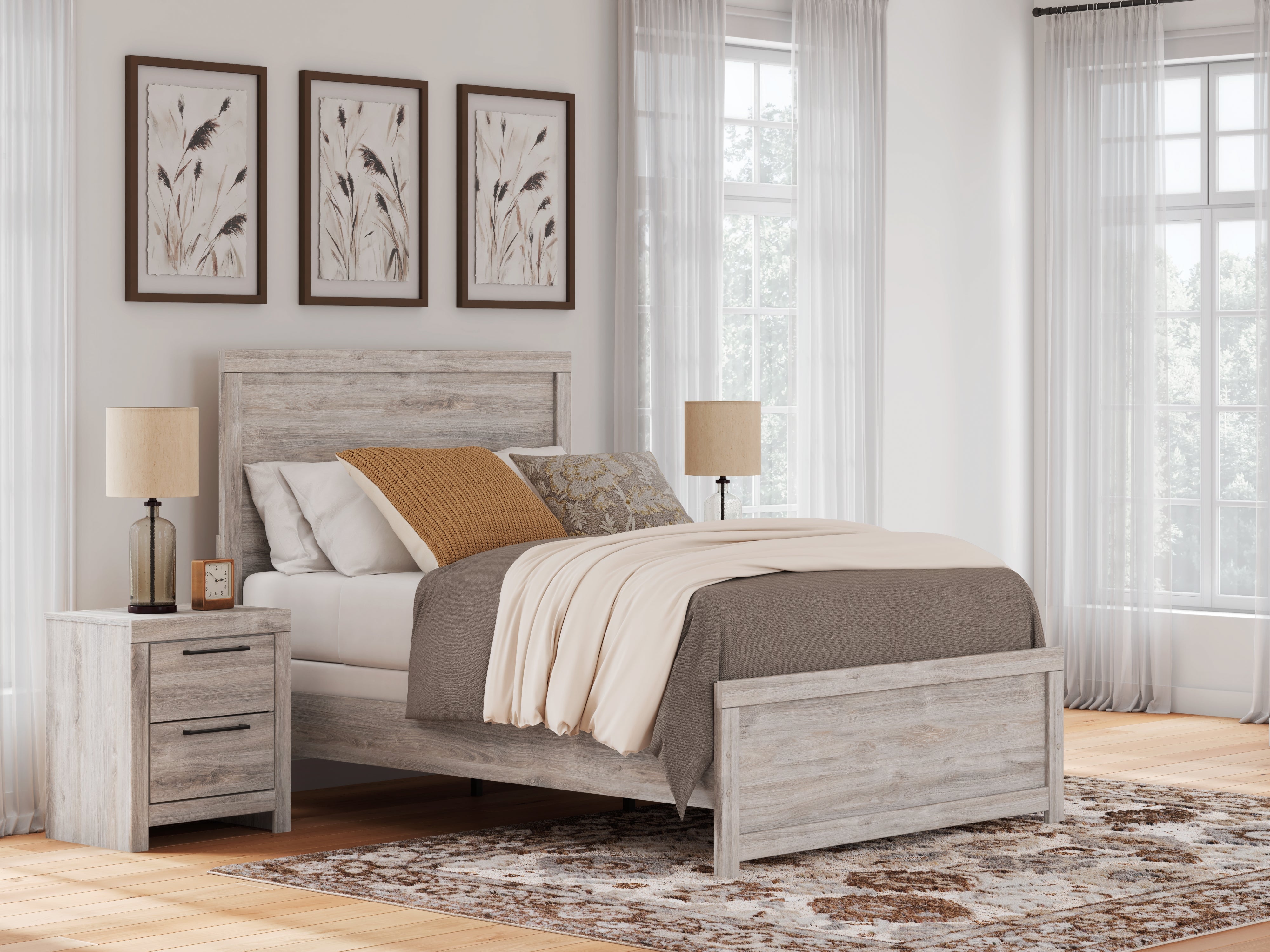 Best Deals Furniture - Ashley Furniture - Broachmyn Full Panel Bed - Full Panel Bed / Gray - PCB1120B9