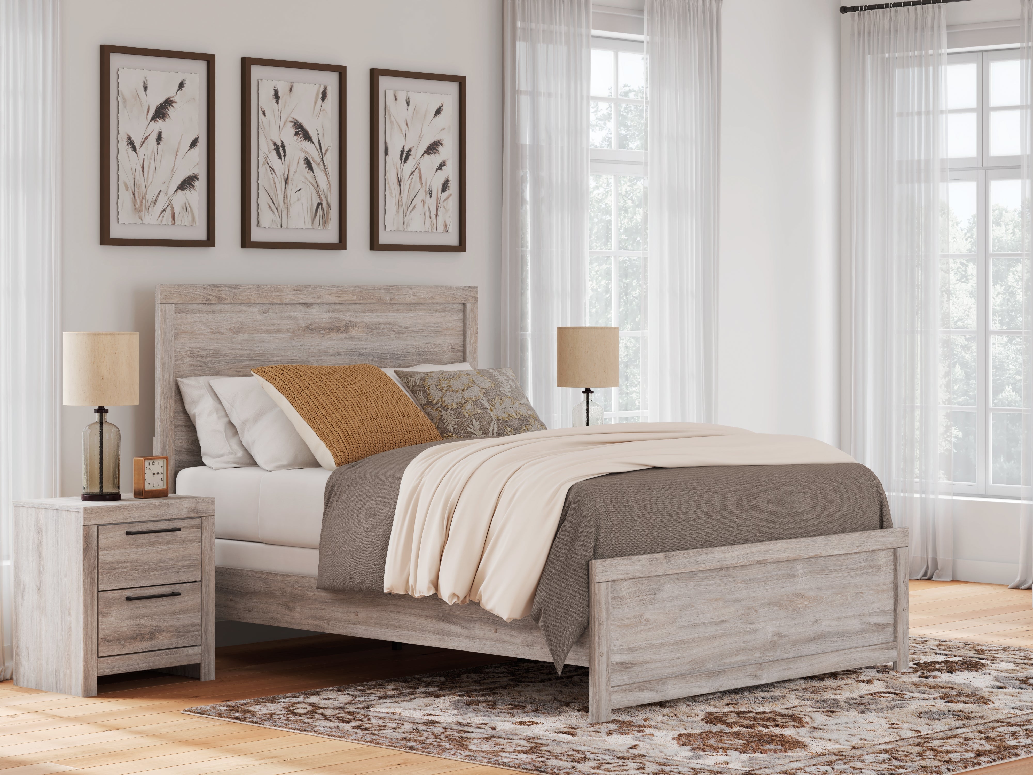 Best Deals Furniture - Ashley Furniture - Broachmyn Queen Panel Bed - Queen Panel Bed / Gray - PCB1120B2
