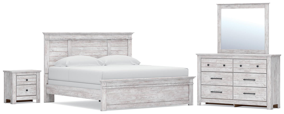 Best Deals Furniture - Ashley Furniture - Makidern King Panel Bed, Dresser and Nightstand - King Panel Bed, Dresser and Nightstand - PCB1171B41