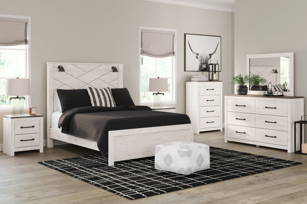 Best Deals Furniture - Ashley Furniture - Gerridan Dresser and Mirror - Dresser and Mirror / White/Gray - B1190B1