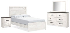 Best Deals Furniture - Ashley Furniture - Gerridan Full Panel Bed, Dresser, Mirror and Nightstand - Full Panel Bed, Dresser, Mirror and Nightstand - B1190B22