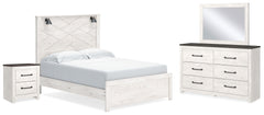 Best Deals Furniture - Ashley Furniture - Gerridan Queen Panel Bed, Dresser, Mirror, and Nightstand - Queen Panel Bed, Dresser, Mirror, and Nightstand - B1190B15