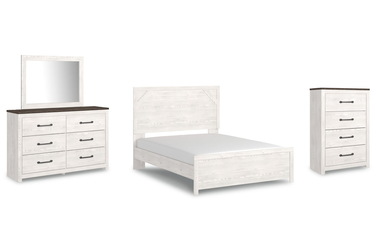 Best Deals Furniture - Ashley Furniture - Gerridan Queen Panel Bed, Dresser, Mirror, and Chest - Queen Panel Bed, Dresser, Mirror, and Chest - B1190B18