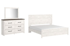 Best Deals Furniture - Ashley Furniture - Gerridan King Panel Bed, Dresser and Mirror - King Panel Bed, Dresser and Mirror - B1190B29