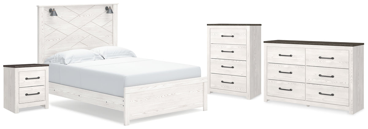 Best Deals Furniture - Ashley Furniture - Gerridan Queen Panel Bed, Dresser, Chest and Nightstand - Queen Panel Bed, Dresser, Chest and Nightstand - B1190B26