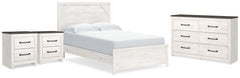 Best Deals Furniture - Ashley Furniture - Gerridan Queen Panel Bed, Dresser and 2 Nightstands - Queen Panel Bed, Dresser and 2 Nightstands - B1190B38