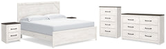 Best Deals Furniture - Ashley Furniture - Gerridan King Panel Bed, Dresser, Chest and 2 Nightstands - King Panel Bed, Dresser, Chest and 2 Nightstands - B1190B27