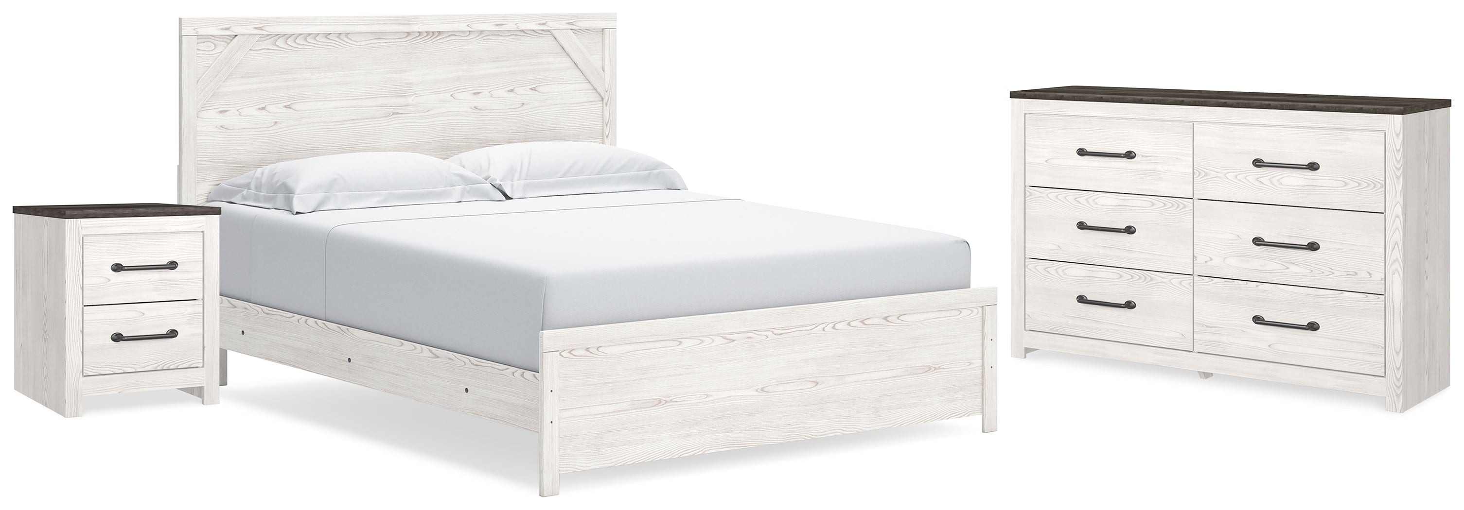Best Deals Furniture - Ashley Furniture - Gerridan King Panel Bed, Dresser and Nightstand - King Panel Bed, Dresser and Nightstand - B1190B23