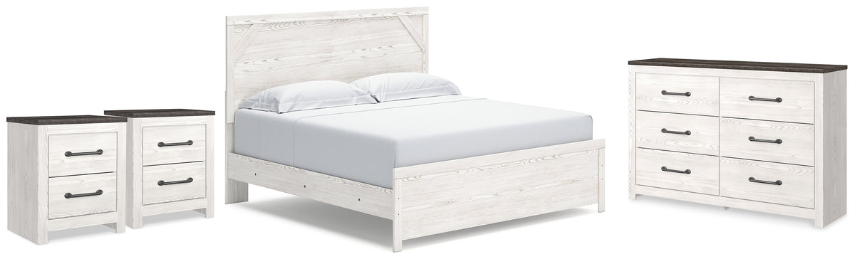 Best Deals Furniture - Ashley Furniture - Gerridan King Panel Bed, Dresser and 2 Nightstands - King Panel Bed, Dresser and 2 Nightstands - B1190B32