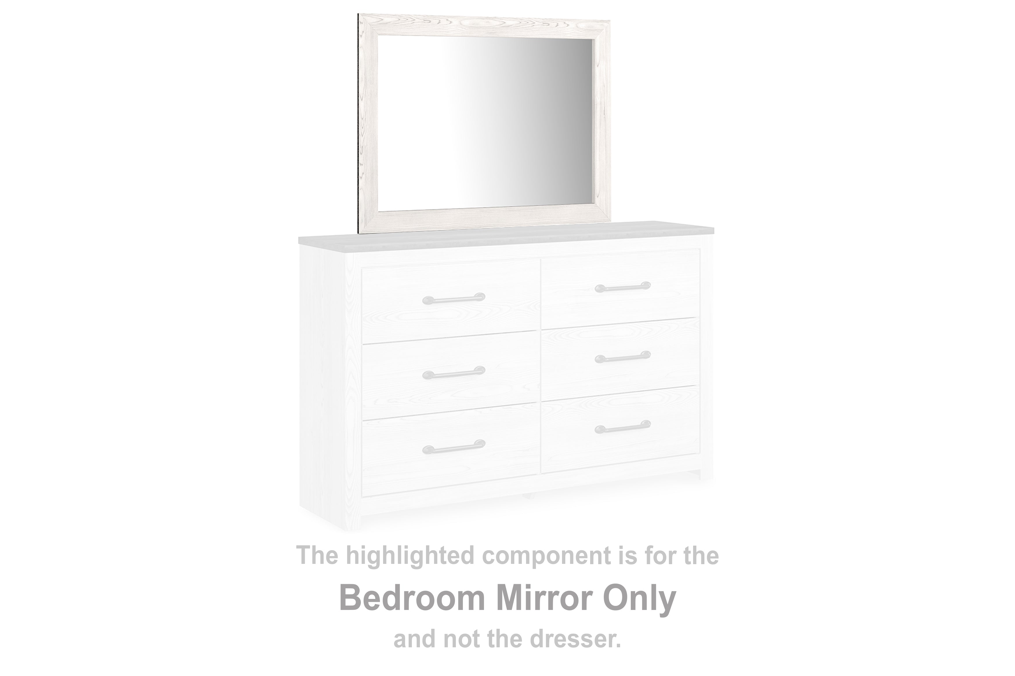Best Deals Furniture - Ashley Furniture - Gerridan Bedroom Mirror - Bedroom Mirror / White/Gray - B1190-36