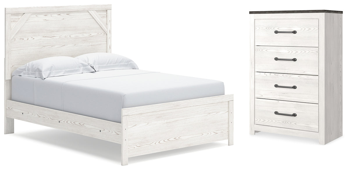 Best Deals Furniture - Ashley Furniture - Gerridan Full Panel Bed and Chest - Full Panel Bed and Chest - B1190B36