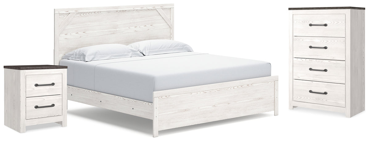 Best Deals Furniture - Ashley Furniture - Gerridan King Panel Bed, Chest and Nightstand - King Panel Bed, Chest and Nightstand - B1190B35