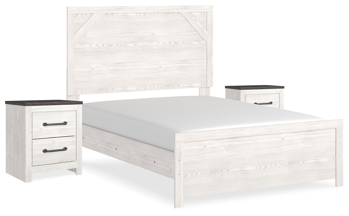 Best Deals Furniture - Ashley Furniture - Gerridan Full Panel Bed and 2 Nightstands - Full Panel Bed and 2 Nightstands - B1190B12