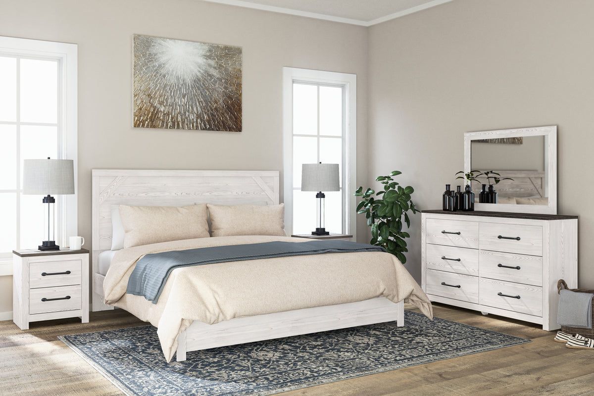 Best Deals Furniture - Ashley Furniture - Gerridan King Panel Bed, Dresser, Mirror and 2 Nightstands - King Panel Bed, Dresser, Mirror and 2 Nightstands - B1190B19