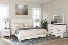 Best Deals Furniture - Ashley Furniture - Gerridan King Panel Bed, Dresser, Mirror and 2 Nightstands - King Panel Bed, Dresser, Mirror and 2 Nightstands - B1190B19
