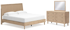 Best Deals Furniture - Ashley Furniture - Cielden King Panel Bed, Dresser and Mirror - King Panel Bed, Dresser and Mirror - B1199B11