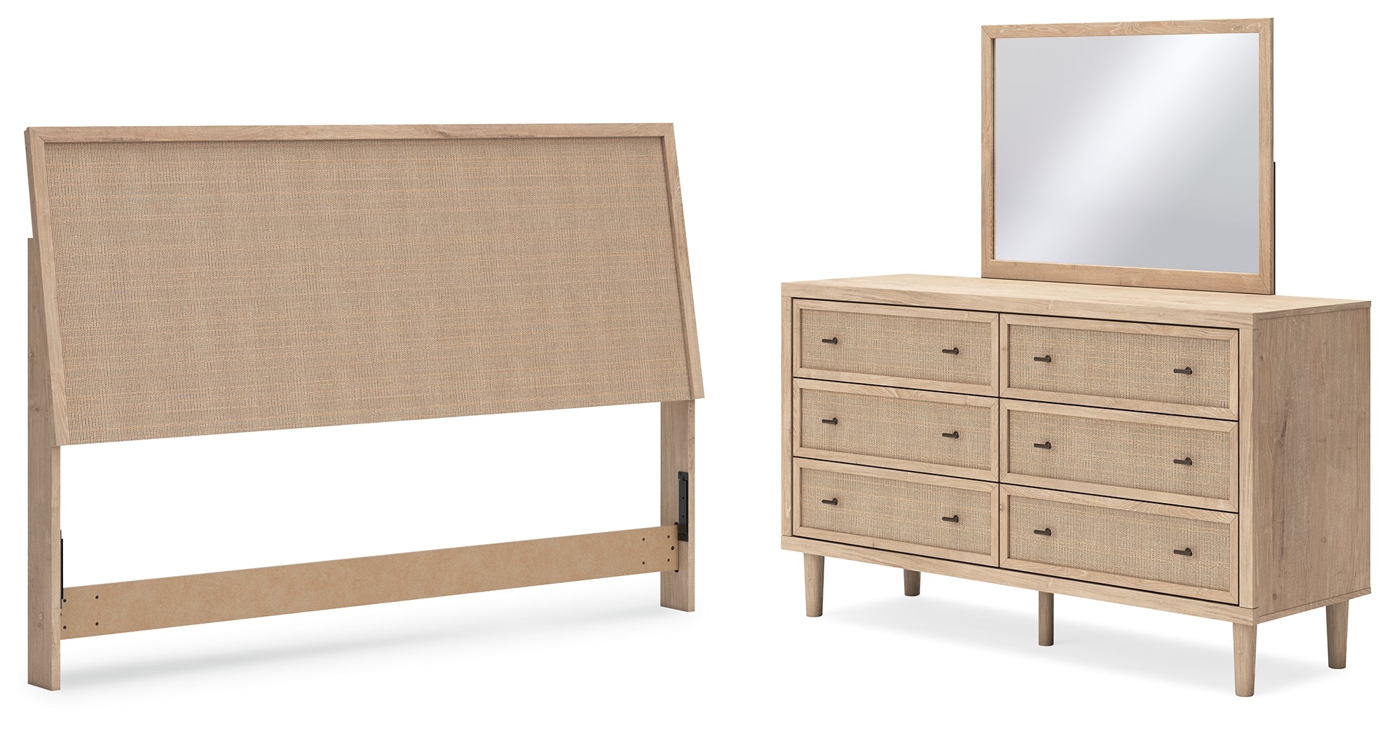 Best Deals Furniture - Ashley Furniture - Cielden King Panel Headboard, Dresser and Mirror - King Panel Headboard, Dresser and Mirror - B1199B9