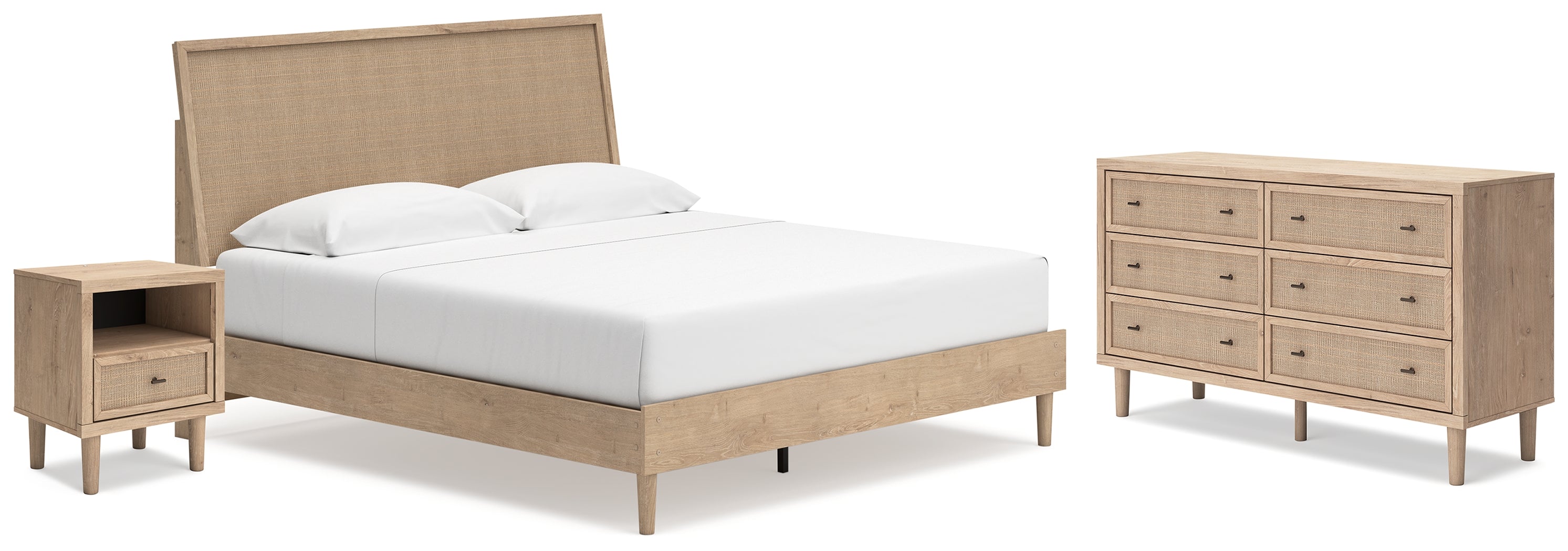 Best Deals Furniture - Ashley Furniture - Cielden King Panel Bed, Dresser and Nightstand - King Panel Bed, Dresser and Nightstand - B1199B13