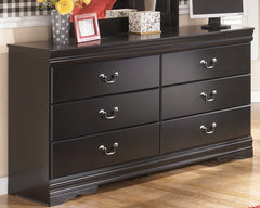 Best Deals Furniture - Ashley Furniture - Huey Vineyard Dresser - Six Drawer Dresser / Black - B128-31