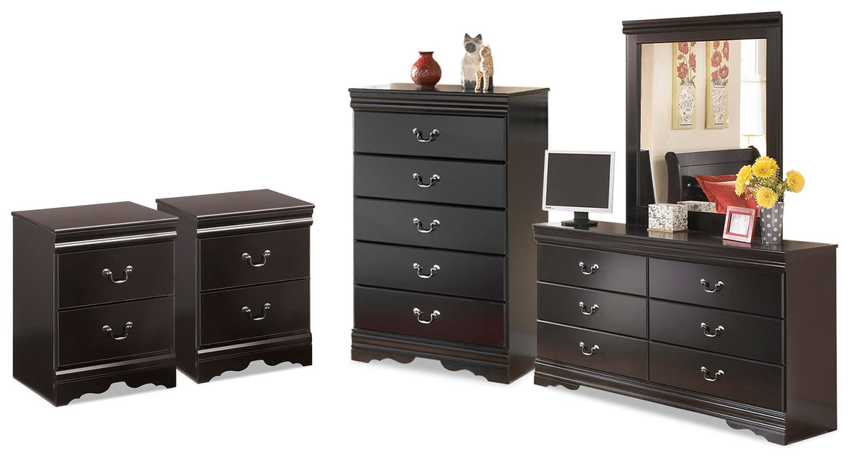 Best Deals Furniture - Ashley Furniture - Huey Vineyard Dresser, Mirror, Chest and 2 Nightstands - Dresser, Mirror, Chest and 2 Nightstands - B128B54