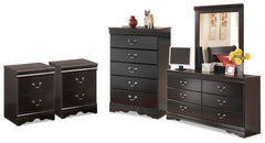 Best Deals Furniture - Ashley Furniture - Huey Vineyard Dresser, Mirror, Chest and 2 Nightstands - Dresser, Mirror, Chest and 2 Nightstands - B128B54