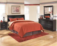 Best Deals Furniture - Ashley Furniture - Huey Vineyard Queen Sleigh Headboard, Dresser, Mirror and Nightstand - Queen Sleigh Headboard, Dresser, Mirror and Nightstand - B128B38