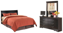 Best Deals Furniture - Ashley Furniture - Huey Vineyard Queen Sleigh Headboard, Dresser and Mirror - Queen Sleigh Headboard, Dresser and Mirror - B128B45