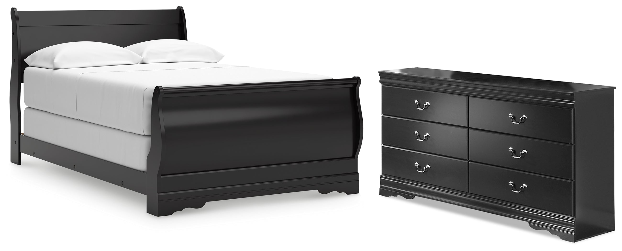 Best Deals Furniture - Ashley Furniture - Huey Vineyard Full Sleigh Bed and Dresser - Full Sleigh Bed and Dresser - B128B51